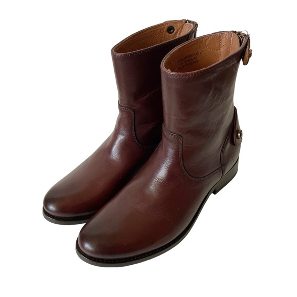 NEW Frye Melissa button leather zip ankle boot size 6.5 - Picture 9 of 11